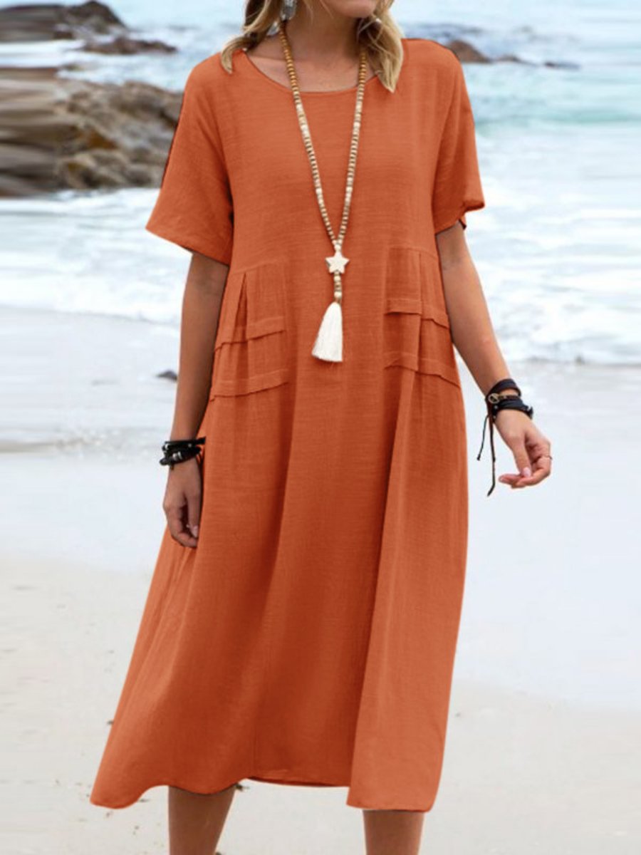 ELLA | LOOSE ROUND NECK DRESS