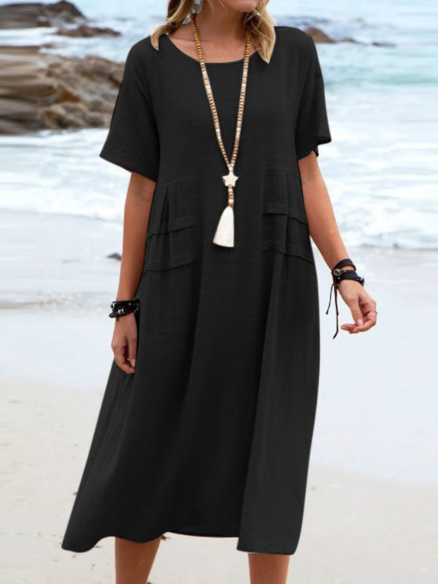 ELLA | LOOSE ROUND NECK DRESS