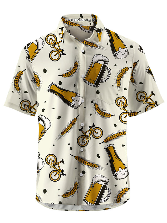Short Sleeves Beer Wheat Ears Ultra Lightweight Gravel Shirt