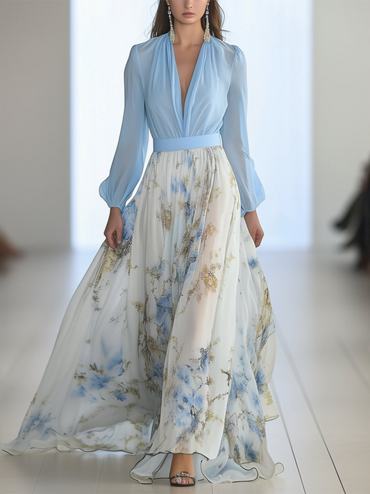 Dupont™ | Dazzling Floral Print Maxi Dress